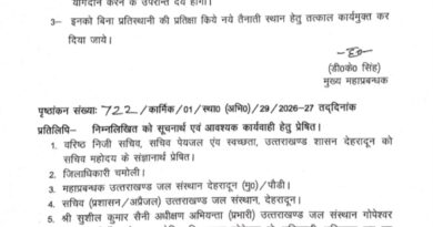 प्रभारी भरोसे जल संस्थान,प्रभारी अधिशासी अभियंता को यहाँ मिली नियुक्ति