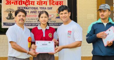 विश्व योग दिवस पर एक प्रेरणादायक आयोजन,नशे के खिलाफ 350 छात्र छात्राओं ने लिया संकल्प