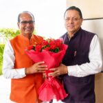 मुख्यमंत्री धामी ने केंद्रीय मंत्री शिवराज सिंह चौहान का किया स्वागत