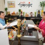 मुख्यमंत्री पुष्कर सिंह धामी से विधायक रेणु बिष्ट ने की शिष्टाचार भेंट